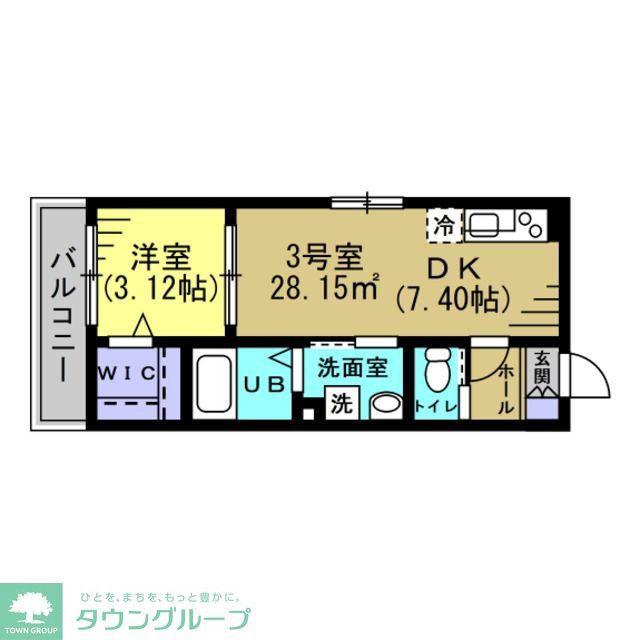 サーフライフ(1DK/3階)の間取り写真