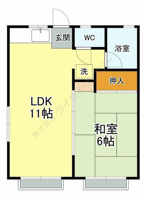シャインアネックス(1LDK/1階)の間取り写真