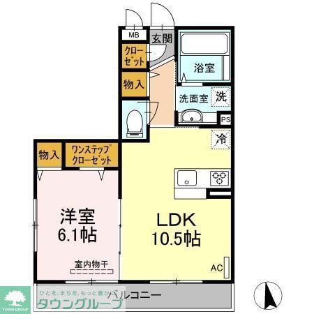 プピレ・HK(1LDK/3階)の間取り写真