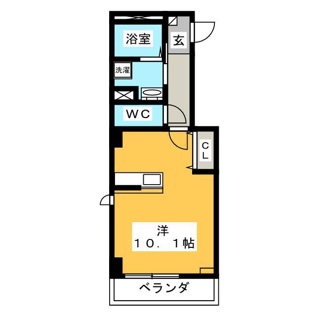 エトワール横濱(ワンルーム/3階)の間取り写真