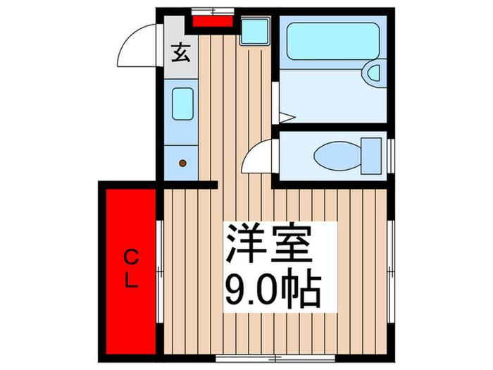 コーポ221(ワンルーム/2階)の間取り写真