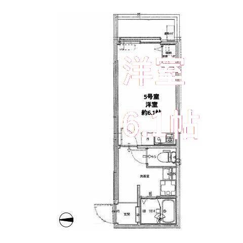 リーヴェルポート大森本町PHILIA(1K/1階)の間取り写真