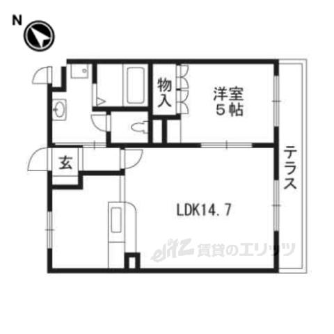 キーウエスト(1LDK/3階)の間取り写真