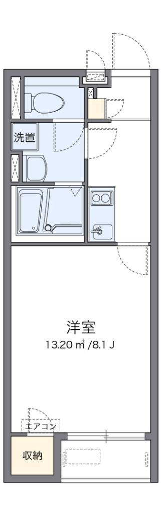 レオネクスト宝(1K/1階)の間取り写真