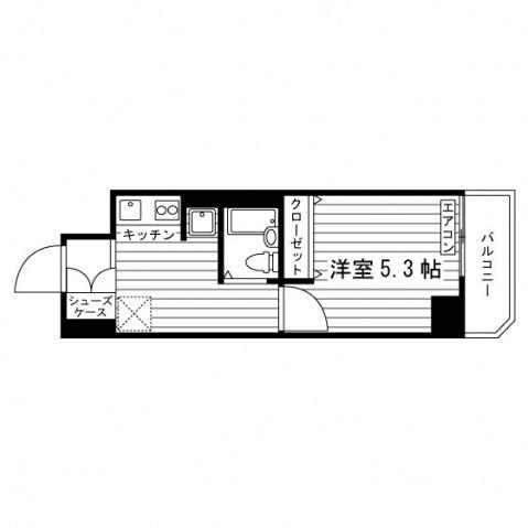 ルネサンス上板橋(1K/1階)の間取り写真