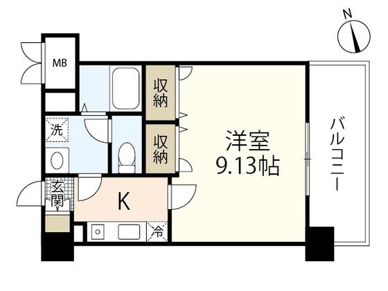 第24友建ビル(1K/4階)の間取り写真