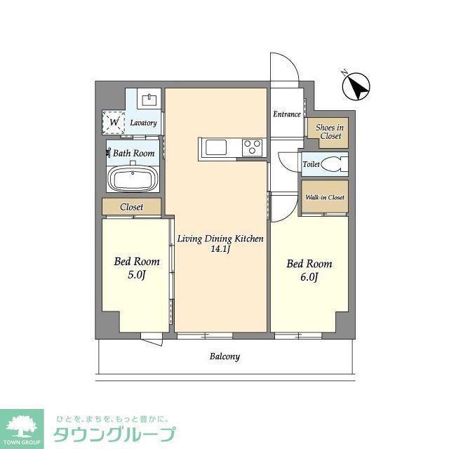 SHIBARS(2LDK/3階)の間取り写真