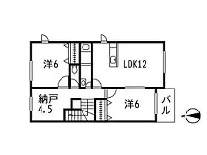 アクシスコート.A(2SLDK/2階)の間取り写真
