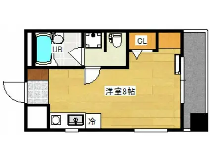 柴崎舟入ビル(ワンルーム/6階)の間取り写真