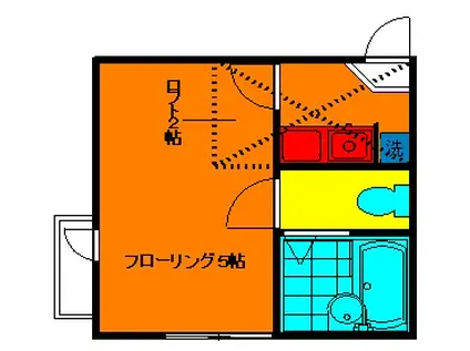 リバーフロント赤羽(1K/3階)の間取り写真