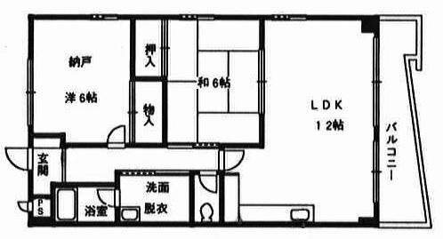 Mフラット(2LDK/5階)の間取り写真