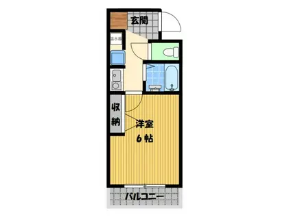 グランピアマンション長崎(1K/8階)の間取り写真