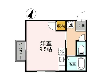 コーポラス鶴(ワンルーム/1階)の間取り写真