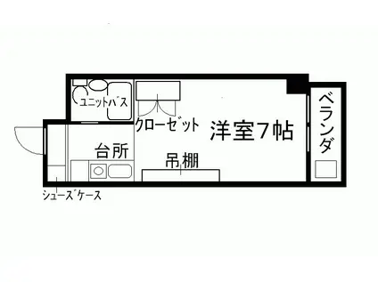 KUWADA(1K/5階)の間取り写真
