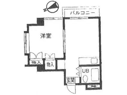 プレール早稲田(1DK/2階)の間取り写真