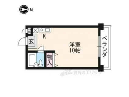 竹田マンション(ワンルーム/4階)の間取り写真