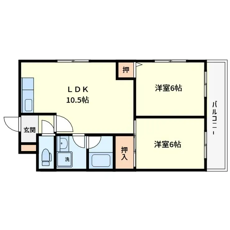 グランドール東寺尾 5階階 間取り
