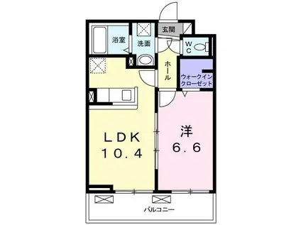 パラエスペランサ(1LDK/2階)の間取り写真