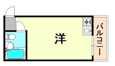 岡本ビラ(ワンルーム/1階)の間取り写真