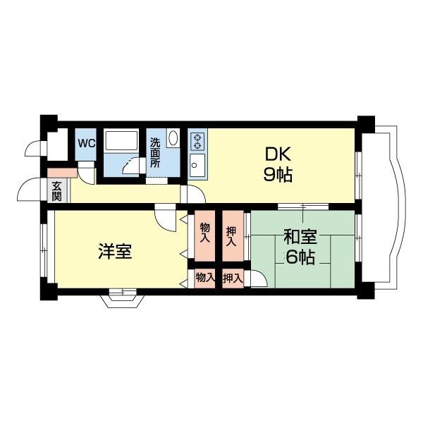 アヴァンセ21(2DK/2階)の間取り写真
