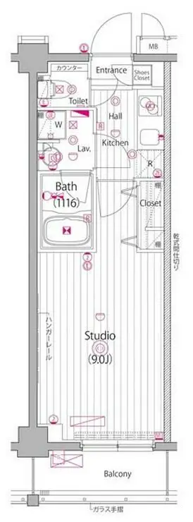 ガーラ・ヒルズ新宿 2階階 間取り