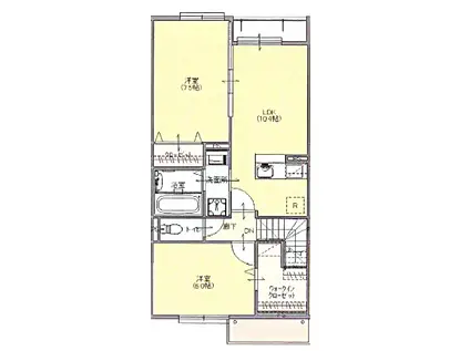 アルベリール(2LDK/2階)の間取り写真