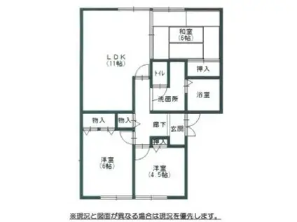 エクセルハイブリッジ(3LDK/2階)の間取り写真