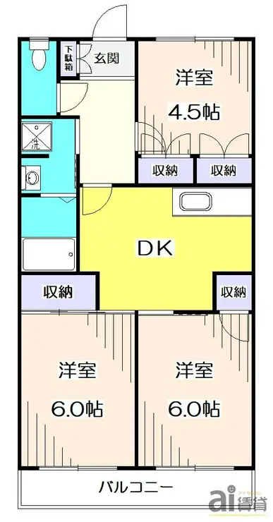 リエス清瀬旭が丘 3階階 間取り
