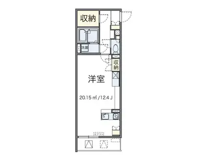 レオネクストプロムナード(ワンルーム/1階)の間取り写真