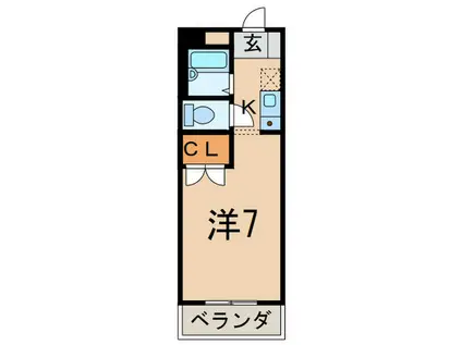 SOLEIL MUKOGAWA I(1K/2階)の間取り写真