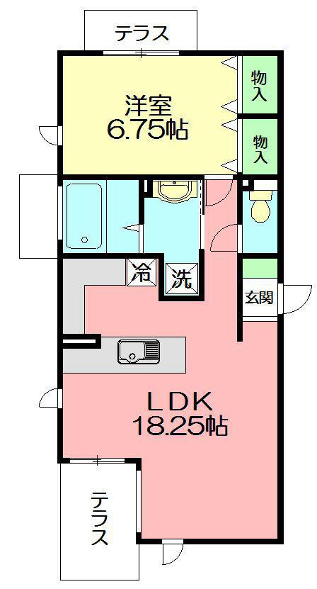 EDDIS PLACE(1LDK/1階)の間取り写真