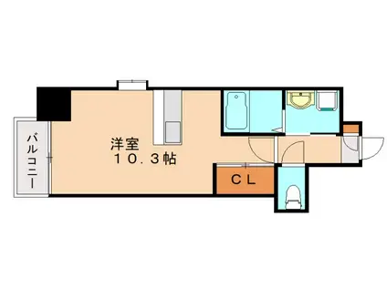 AVENUE KUROSAKI RESIDENCE(ワンルーム/2階)の間取り写真