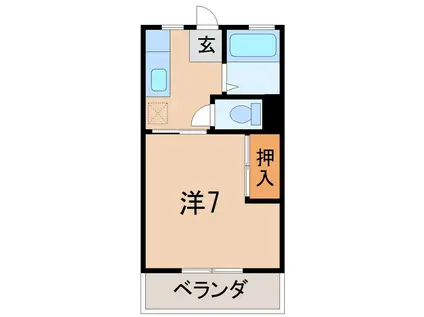 ハイツコア・エイト(1K/1階)の間取り写真