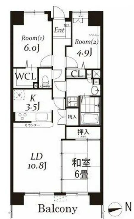 白井ロジュマン 4階階 間取り