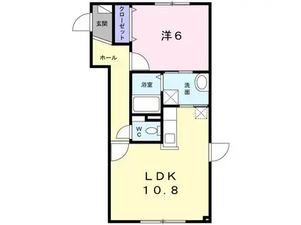 苫小牧デザイナーズハウスI(1LDK/2階)の間取り写真