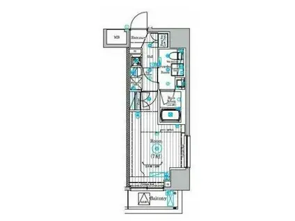 リライア東京墨田(1K/3階)の間取り写真