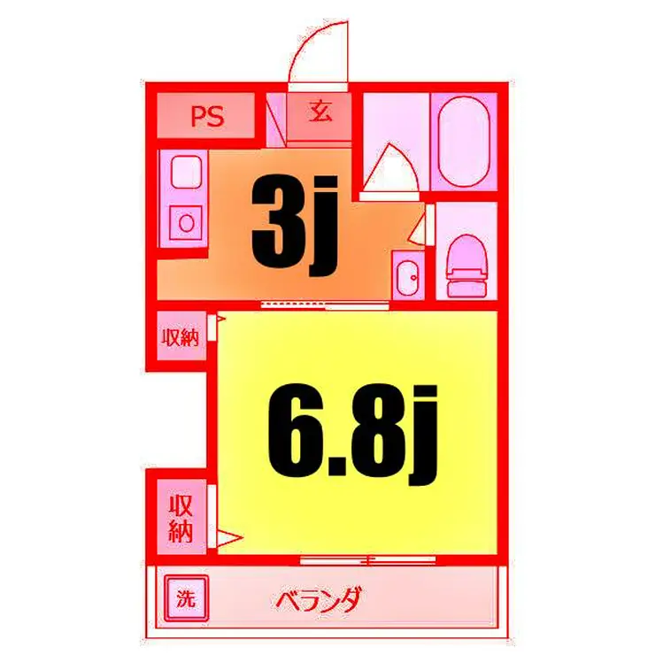 グリーンピア石川町 4階階 間取り