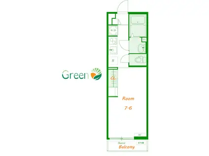 リブリ・LUCIA湘南(1K/1階)の間取り写真