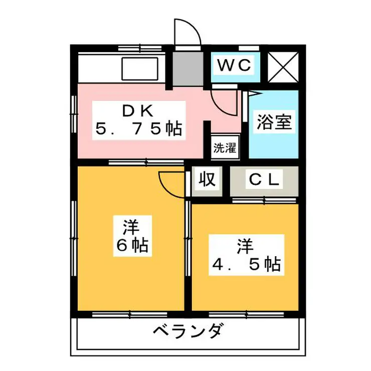 第二馬橋マンション 2階階 間取り