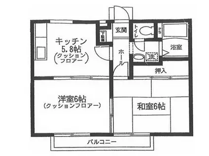 マイネ・リーベ(2K/2階)の間取り写真