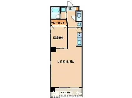 クレーネ平尾(1LDK/4階)の間取り写真