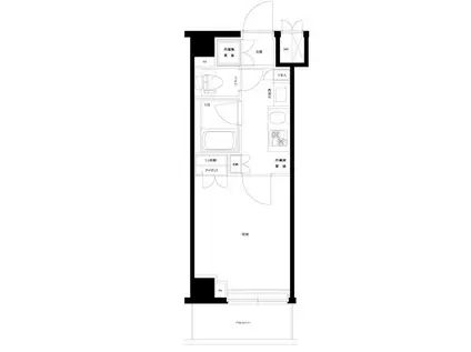 ルーブル川崎中丸子(1K/4階)の間取り写真