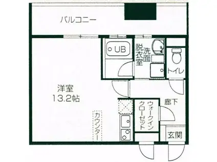 オパールマンション(ワンルーム/3階)の間取り写真
