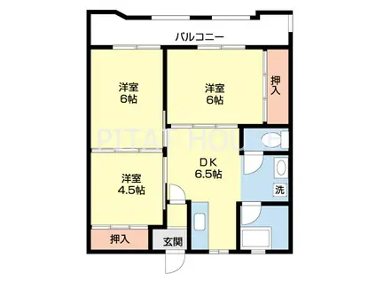 湊コーポII(3DK/5階)の間取り写真