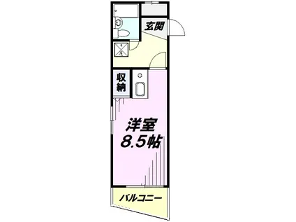 煉瓦館115(ワンルーム/3階)の間取り写真