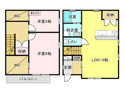 メゾンド樽水(2LDK/1階)の間取り写真