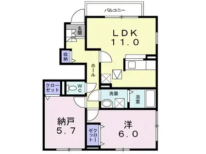 サニーメゾン(2LDK/1階)の間取り写真