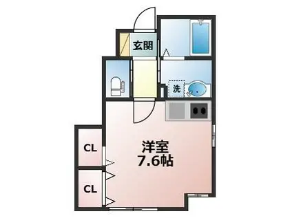 TSテラス市川(ワンルーム/1階)の間取り写真