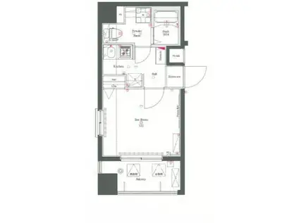 AZEST本所吾妻橋(1K/6階)の間取り写真