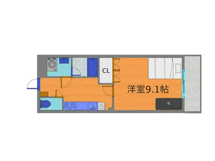 SAKURA(1K/2階)の間取り写真